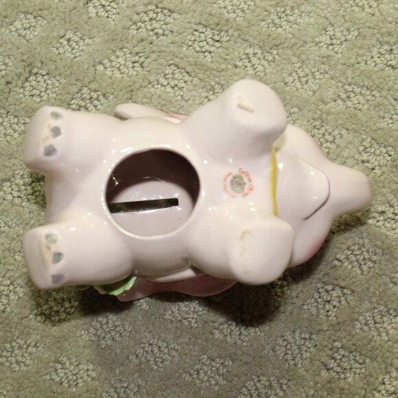 Vintage MCM Lefton China 3.5" x 5.5" Elephant Porcelain Bank (no stopper) - Picture 5 of 6